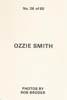 1986 Broder (unlicensed) #26 Ozzie Smith Back