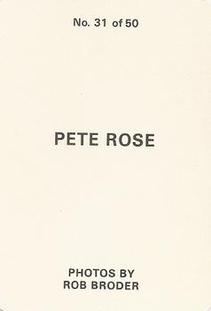 1986 Broder (unlicensed) #31 Pete Rose Back