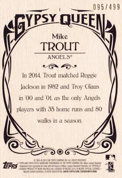 2015 Topps Gypsy Queen - Paper Frame Bronze #1 Mike Trout Back