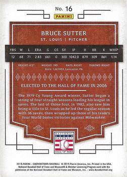 2015 Panini Cooperstown #16 Bruce Sutter Back