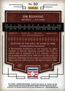 2015 Panini Cooperstown #50a Jim Bunning Back
