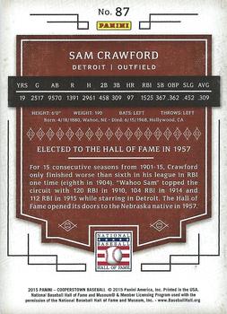 2015 Panini Cooperstown #87a Sam Crawford Back