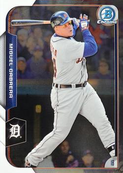 2015 Bowman Chrome #1 Miguel Cabrera Front