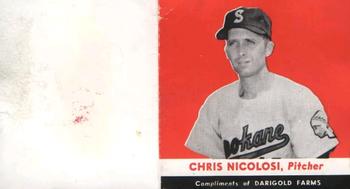 1959 Darigold Farms Spokane Indians #NNO Chris Nicolosi Front