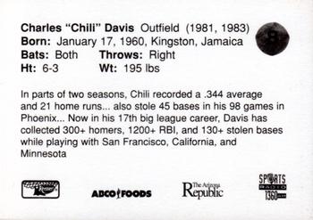 1997 Phoenix Firebirds/Giants Dream Team #8 Chili Davis Back