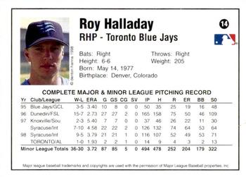 1998 Arizona Fall League Prospects - Gold #14 Roy Halladay Back