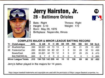 1998 Arizona Fall League Prospects - Gold #18 Jerry Hairston Jr. Back