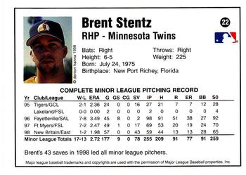 1998 Arizona Fall League Prospects - Gold #22 Brent Stentz Back