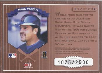 1998 Leaf Rookies & Stars - Home Run Derby #17 Mike Piazza Back