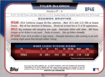 2015 Bowman - Prospects #BP46 Tyler DeLoach Back