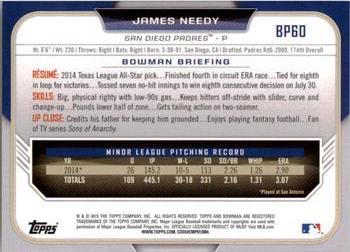2015 Bowman - Prospects #BP60 James Needy Back