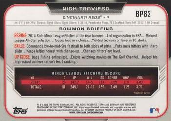 2015 Bowman - Prospects #BP82 Nick Travieso Back