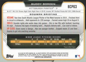 2015 Bowman - Chrome Prospects #BCP63 Buddy Borden Back