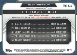 2015 Bowman - The Farm's Finest Minis #FFM-AJA Alex Jackson Back
