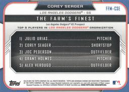 2015 Bowman - The Farm's Finest Minis #FFM-CSE Corey Seager Back