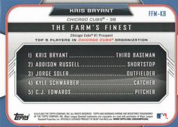 2015 Bowman - The Farm's Finest Minis #FFM-KB Kris Bryant Back