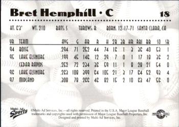 1997 Multi-Ad AA All-Stars #18 Bret Hemphill Back