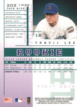 1998 Leaf Rookies & Stars - True Blue #202 Travis Lee Back