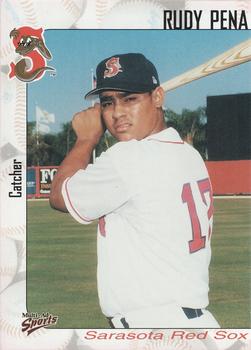 2000 Multi-Ad Sarasota Red Sox #17 Rudy Pena Front