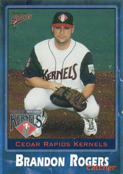 2001 Multi-Ad Cedar Rapids Kernels #21 Brandon Rogers Front