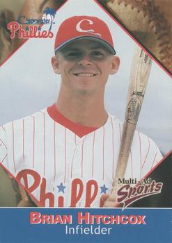 2001 Multi-Ad Clearwater Phillies #13 Brian Hitchcox Front