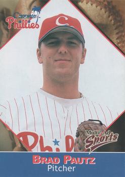 2001 Multi-Ad Clearwater Phillies #21 Brad Pautz Front