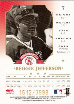 1998 Leaf - Fractal Foundations #7 Reggie Jefferson Back