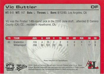 2001 Multi-Ad Hickory Crawdads Update #9 Vic Buttler Back