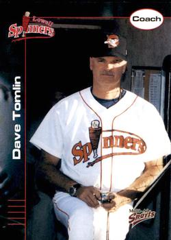 2001 Multi-Ad Lowell Spinners #5 David Tomlin Front