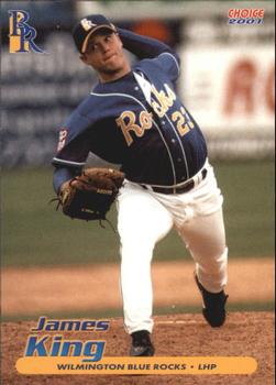 2001 Choice Wilmington Blue Rocks #07 James King Front