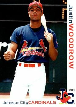 2001 Grandstand Johnson City Cardinals #NNO Justin Woodrow Front