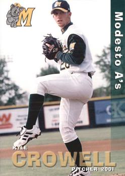 2001 Grandstand Modesto A's #20 Kyle Crowell Front