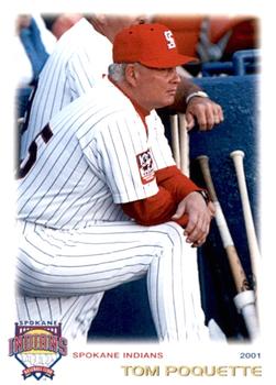2001 Grandstand Spokane Indians #NNO Tom Poquette Front