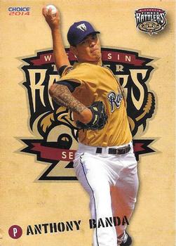 2014 Choice Wisconsin Timber Rattlers #4 Anthony Banda Front