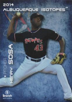 2014 Brandt Albuquerque Isotopes #32 Henry Sosa Front