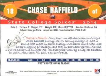 2014 Grandstand State College Spikes #NNO Chase Raffield Back