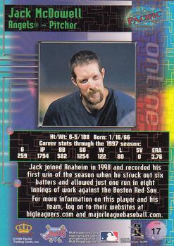 1998 Pacific Online - Red #17 Jack McDowell Back