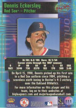 1998 Pacific Online - Red #111 Dennis Eckersley Back