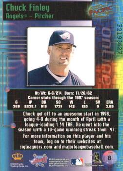 1998 Pacific Online - Web Cards #8 Chuck Finley Back