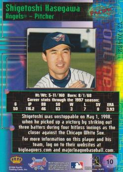 1998 Pacific Online - Web Cards #10 Shigetoshi Hasegawa Back