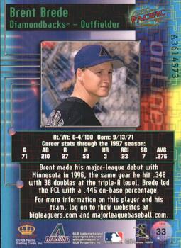 1998 Pacific Online - Web Cards #33 Brent Brede Back