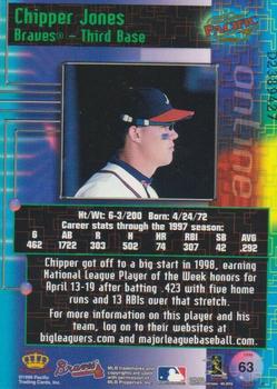 1998 Pacific Online - Web Cards #63 Chipper Jones Back