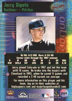 1998 Pacific Online - Web Cards #244 Jerry Dipoto Back