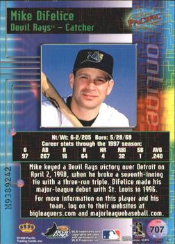 1998 Pacific Online - Web Cards #707 Mike DiFelice Back