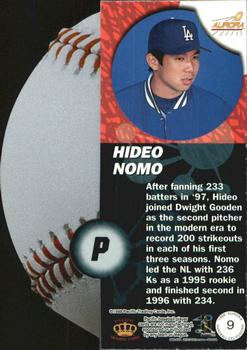 1998 Pacific Aurora - Hardball Cel-Fusions #9 Hideo Nomo Back