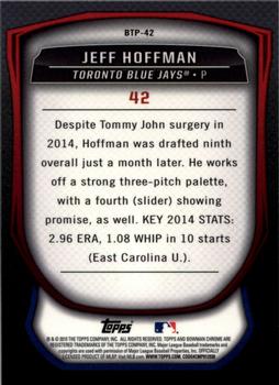 2015 Bowman - Bowman Scouts' Top 100 #BTP-42 Jeff Hoffman Back