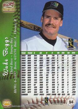 1998 Pacific Paramount - Copper #94 Wade Boggs Back