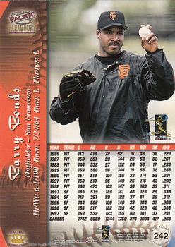 1998 Pacific Paramount - Gold #242 Barry Bonds Back