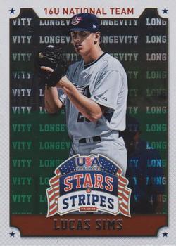 2015 Panini USA Baseball Stars & Stripes - Longevity #66 Lucas Sims Front