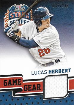 2015 Panini USA Baseball Stars & Stripes - Game Gear Materials #63 Lucas Herbert Front